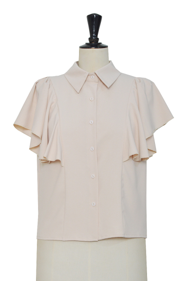 Wholesaler ELLI WHITE - Plain short-sleeved shirt