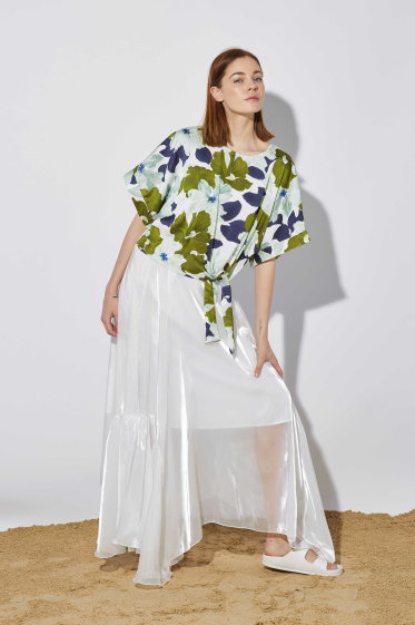 Wholesaler ELLI WHITE - Long organza skirt
