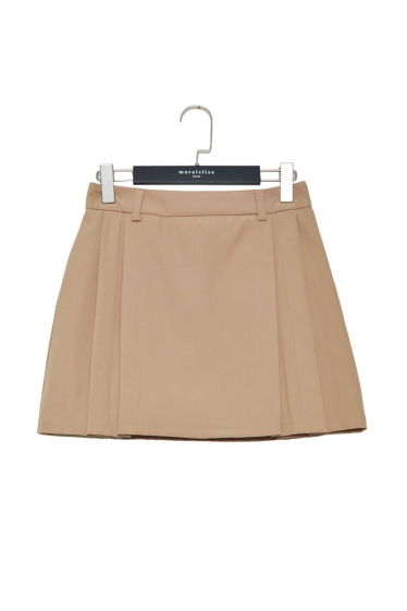 Wholesaler ELLI WHITE - Plain pleated skirt