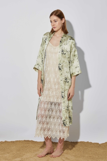 Großhändler ELLI WHITE - Bedruckter Kimono mit Gürtel