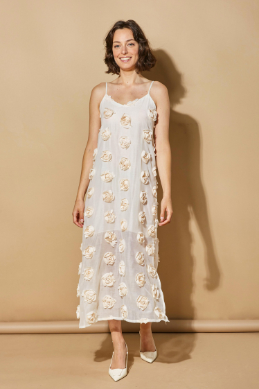 Wholesaler ELLI WHITE - Long floral strap dress
