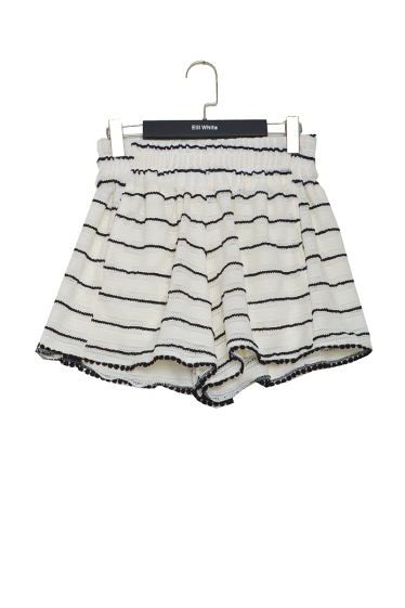 Wholesaler ELLI WHITE - Striped lace shorts