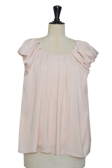 Wholesaler ELLI WHITE - Flowy short-sleeved top