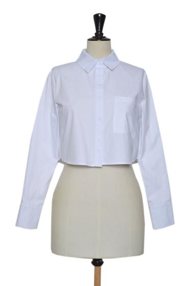 Wholesaler ELLI WHITE - Cotton Shirt with Pocket