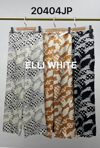 Wholesaler ELLILY - Polda Dot Tiger Print Trousers