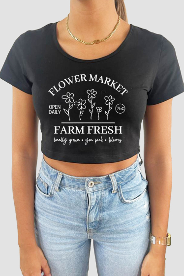 Grossiste Elvira - Crop top femme |  farm fresh