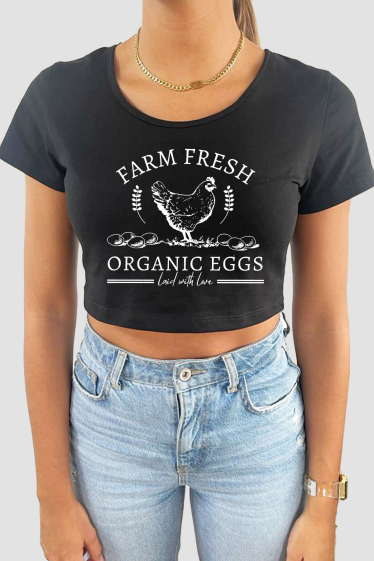 Grossiste Elvira - Crop top femme | organic eggs