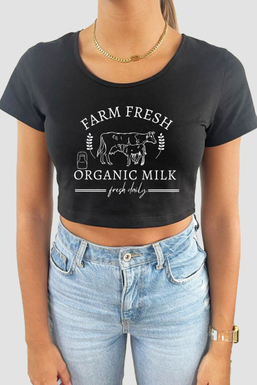 Grossiste Elvira - Crop top femme | organic milk