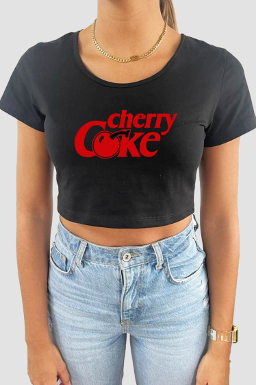 Grossiste Elvira - Tshirt Femme Crop top | CHERRY COKE
