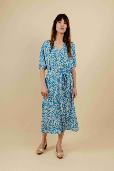 Wholesaler EMILIE K PRET A PORTER - long dress with floral prints