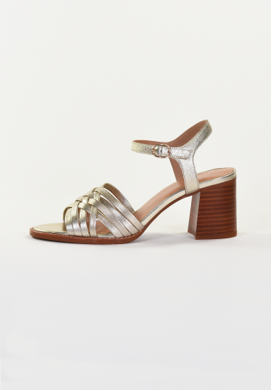 Wholesaler EMILIE KARSTON - LIANNY Strappy sandals with leather crisscross straps and heels.