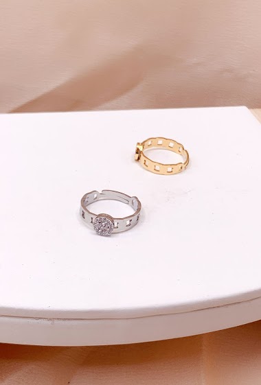Wholesaler Emily - Stainless steel ring with zirconia