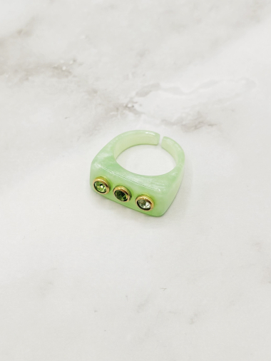 Wholesaler Emily - Smooth resin and stainless steel ring