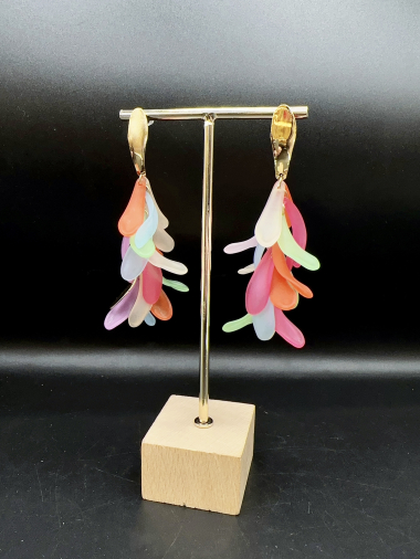 Großhändler Emily - Stainless steel and acrylic Earrings