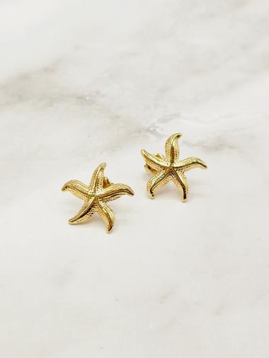 Wholesaler Emily - Starfish stainless steel earrings