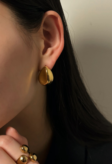 Grossiste Emily - Boucles d'oreilles en acier inoxydable