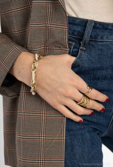 Grossiste Emily - Bracelet en acier inoxydable