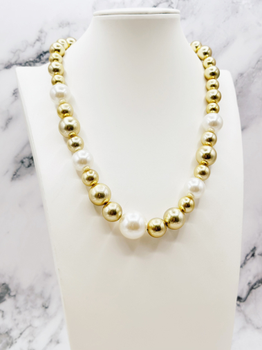 Wholesaler Emily - Adjustable stainless steel necklace Shells