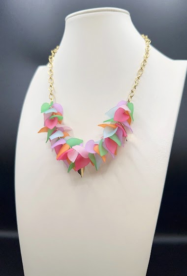 Wholesaler Emily - Stainless steel and acrylic necklace