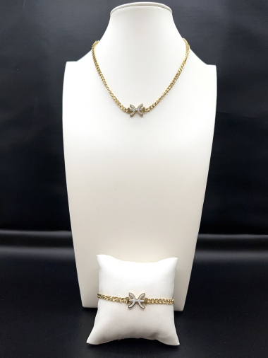 Großhändler Emily - Halskette und Armband aus Edelstahl