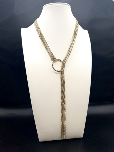 Großhändler Emily - Lange Halskette aus Edelstahl