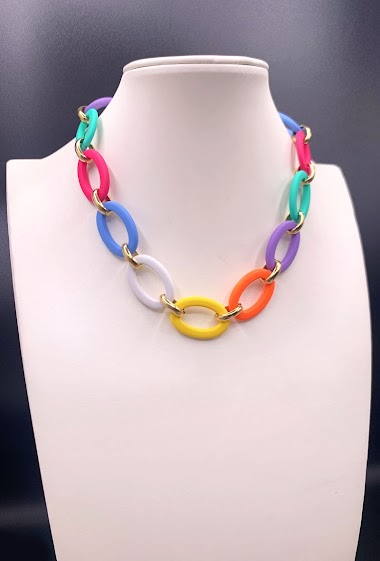 Wholesaler Emily - Stainless steel & matte necklace