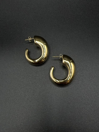 Wholesaler Emily - Stainless steel hoop earrings