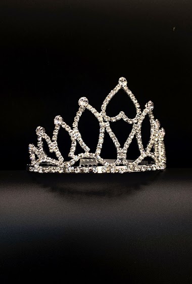 Großhändler Emily - Crystal Crown/Tiara with Comb