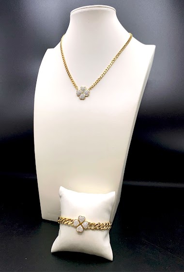 Großhändler Emily - Stainless steel necklace & bracelet