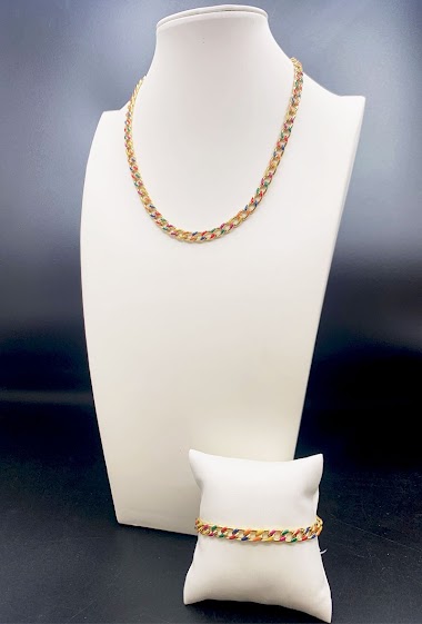 Großhändler Emily - Stainless steel necklace & bracelet