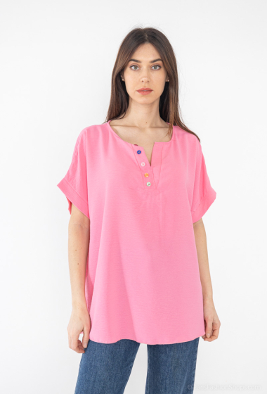 Wholesaler Emma Dore - Plain pleated blouse