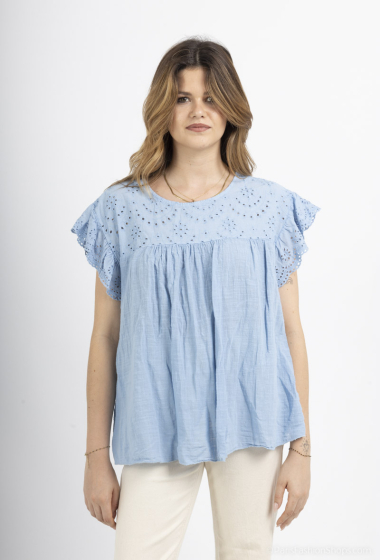 Wholesaler Emma Dore - Cotton blouse with lace