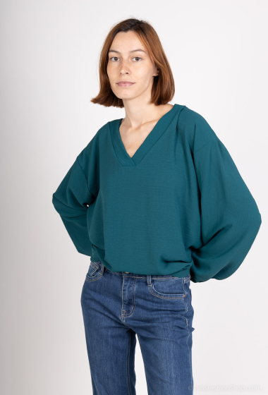 Wholesaler Emma Dore - Long-sleeved blouse, V-neck