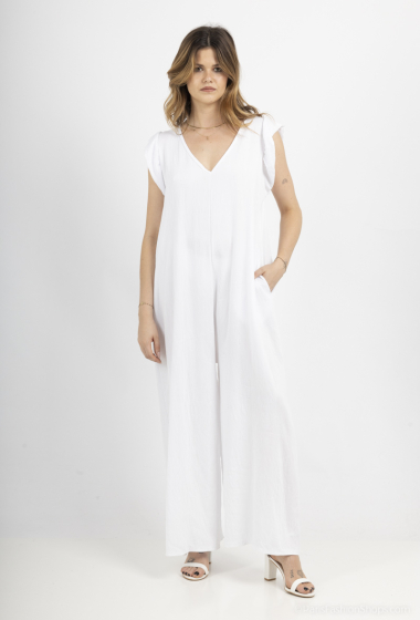 Wholesaler Emma Dore - Backless jumpsuit with frilly sleeves