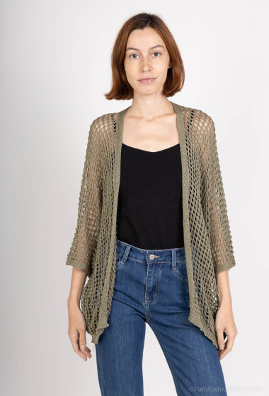 Wholesaler Emma Dore - Openwork vest with gold thread
