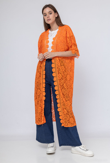 Wholesaler Emma Dore - Long lace cardigan vest