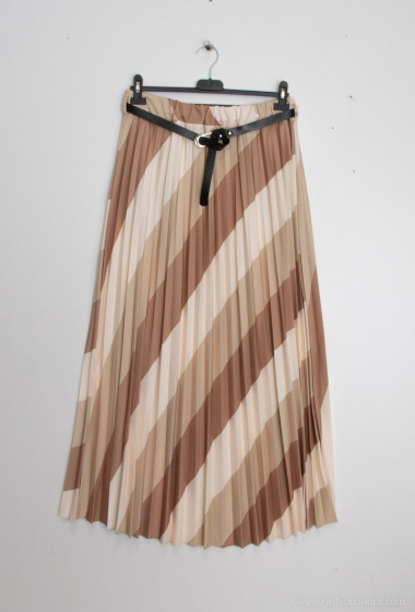 Wholesaler Emma Dore - Two-tone skirt with belt