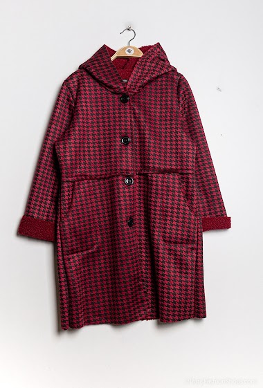Wholesaler Emma Dore - Coat with houndstooth print
