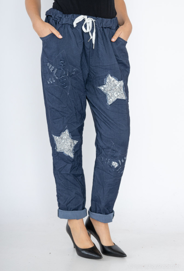 Wholesaler Emma Dore - Loose pants with sequin
