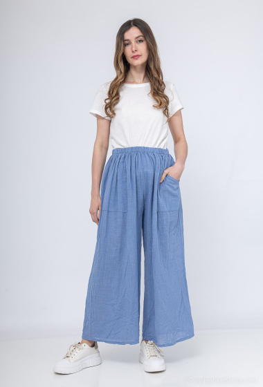 Wholesaler Emma Dore - Straight cut cotton pants with pocket