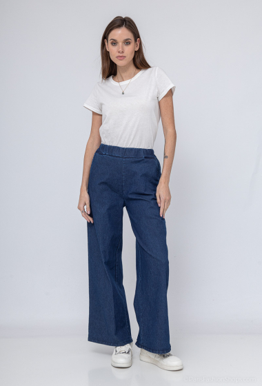 Grossiste Emma Dore - Pantalon jean coupe droite taille elastique