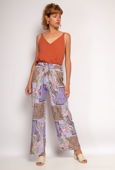 Wholesaler Emma Dore - Wide leg print pants