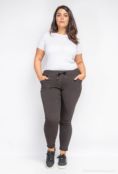 Wholesaler Emma Dore - Stretch pants with creased effect
