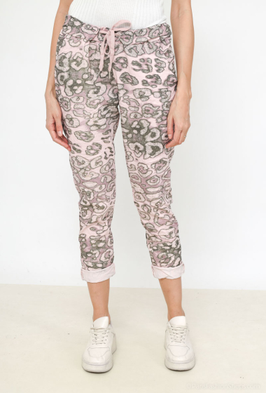Wholesaler Emma Dore - Gold leopard print stretch pants
