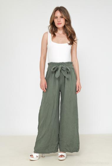Grossiste Emma Dore - Pantalon taille haute en coton