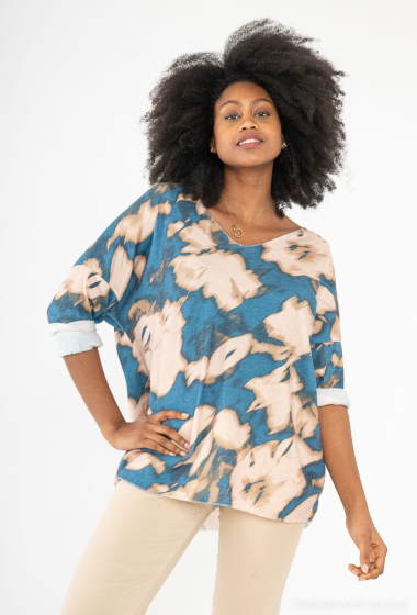 Wholesaler Emma Dore - Round neck print sweater