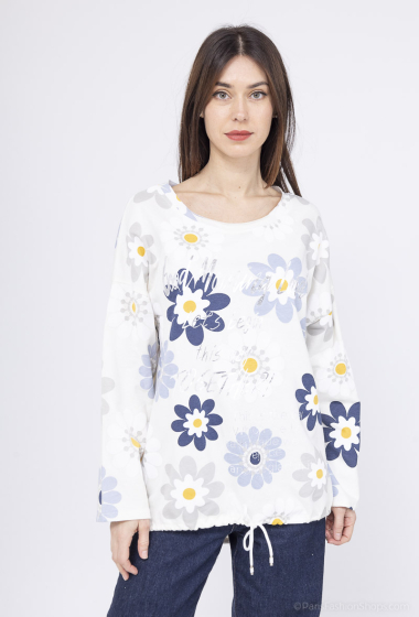 Wholesaler Emma Dore - Printed sweater, round neck