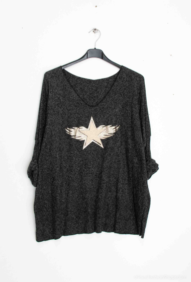 Wholesaler Emma Dore - V-neck sweater, with star
