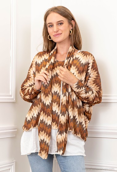 Wholesaler Emma Dore - Geometric print sweater