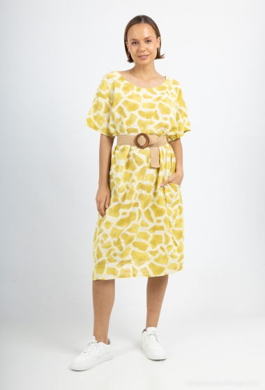 Großhändler Emma Dore - Baumwollkleid mit Aufdruck